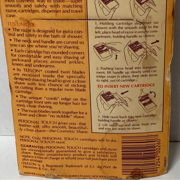 VTG SCHICK Personal Touch Tortoiseshell Shaver Razor Handle Blades  & Case - Picture 5 of 6